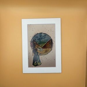 Travelling Woman Matte Art Small Print